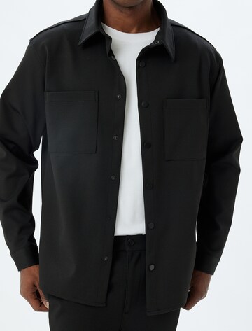 Koton Regular fit Button Up Shirt in Black