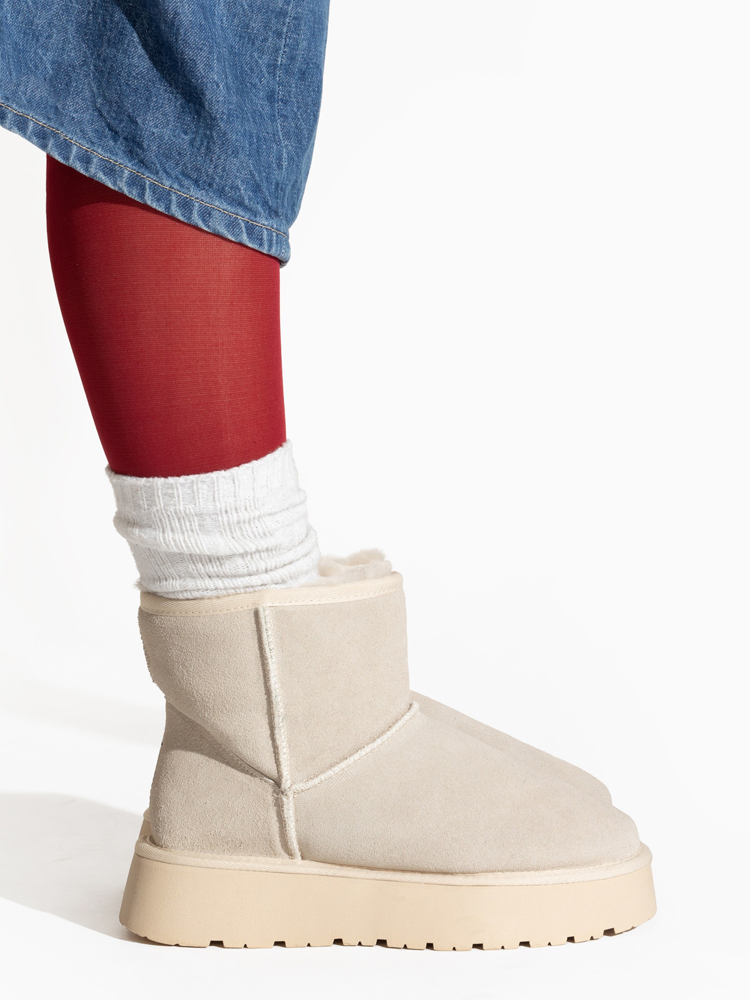 Gooce Boots 'THIMBLE' in Beige: front