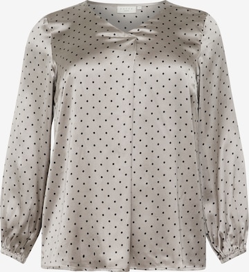 KAFFE CURVE Blouse 'Lena' in Grey: front