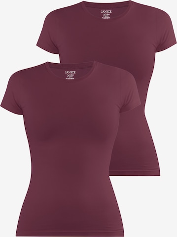 Janice Shirt 'Nice' in Rot: Vorderseite