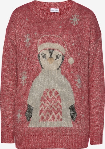 LASCANA Sweater in Red: front