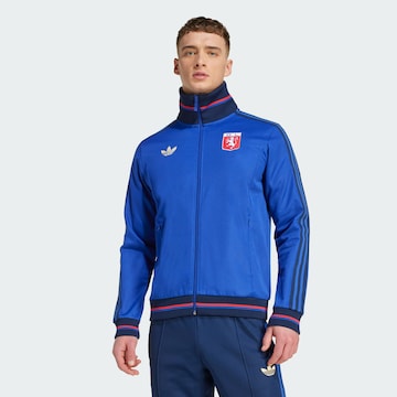 Veste de survêtement 'Olympique Lyon Anniversary' ADIDAS ORIGINALS en bleu : devant