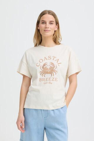 T-shirt Pulz en beige : devant