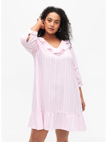 Zizzi Φόρεμα 'MGLORIA' σε ροζ: μπροστά