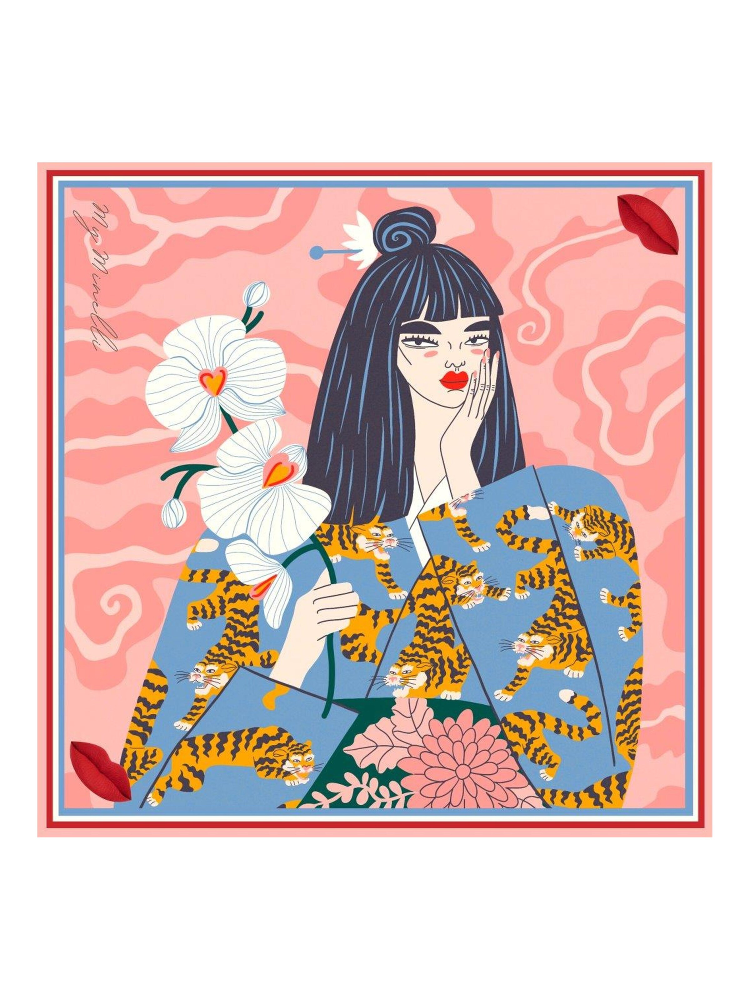 Foulard My Minelli en orange : devant