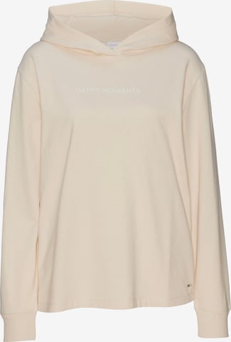 LASCANA Sweatshirt in Beige: front