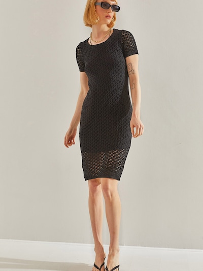 Bianco Lucci Πλεκτό φόρεμα σε μαύρο, Άποψη προϊόντος