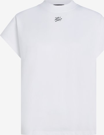 balta Karl Lagerfeld Marškinėliai: priekis