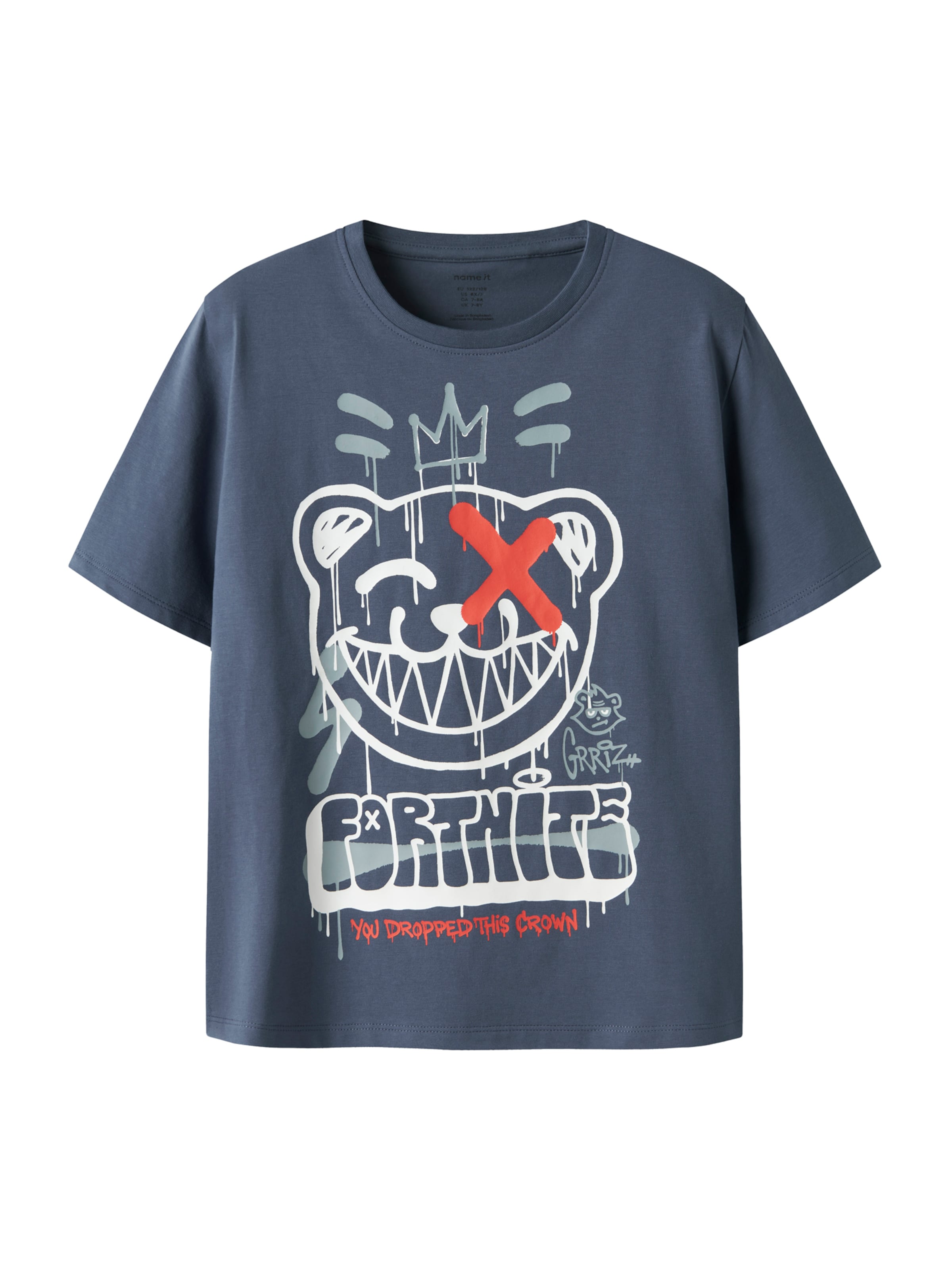 NAME IT Póló 'NKMFRANS FORTNITE' - kék: elől