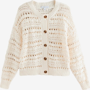 Geacă tricotată de la Next pe alb: față