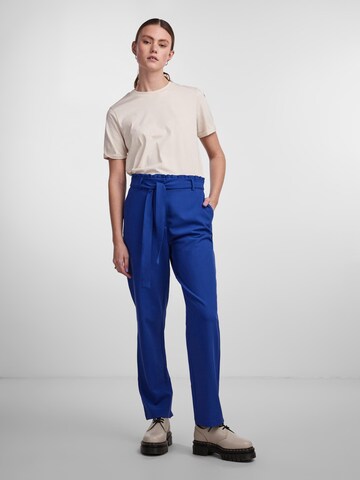 PIECES Regular Broek 'Bosella' in Blauw