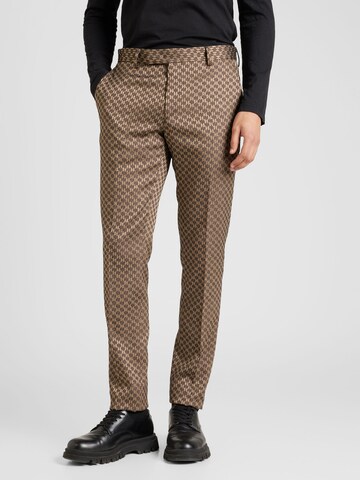 Regular Pantalon à plis 'Road' Karl Lagerfeld en beige : devant