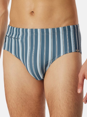 SCHIESSER Swim Trunks 'Ocean Swim' in Blue: front
