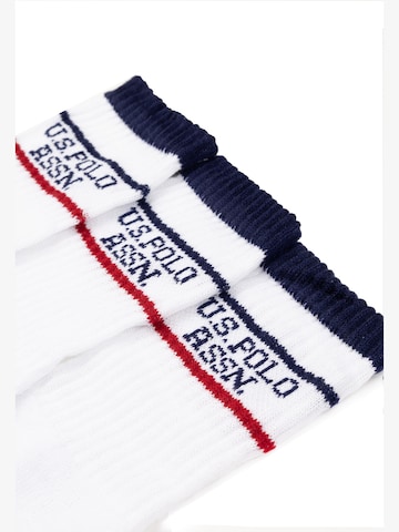 US POLO ASSN. Sports socks 'Calze U.S. Polo Assn. corte in spugna, stile tennis' in White