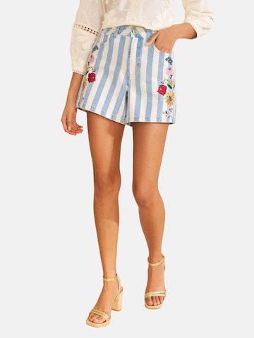 love & roses Regular Broek in Blauw: voorkant