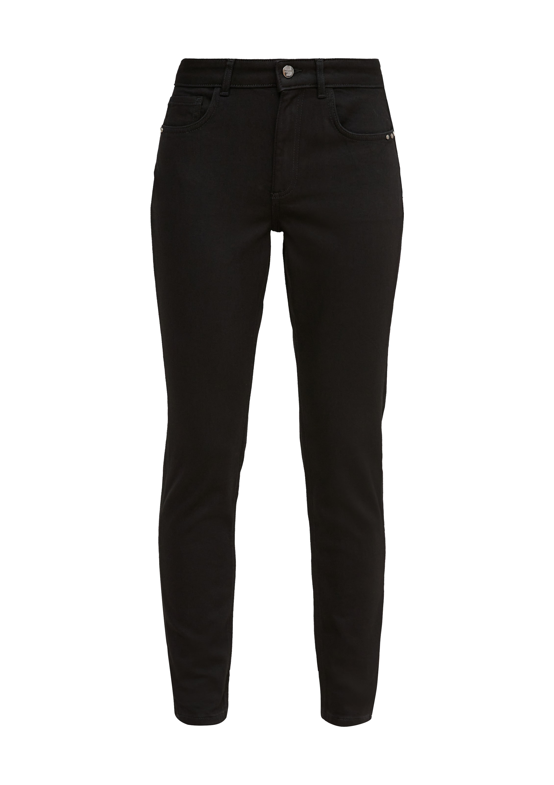 COMMA Slimfit Jeans in Zwart: voorkant