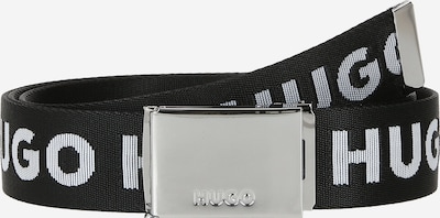 HUGO Pasek 'Garratt' w kolorze czarny / srebrny / białym, Podgląd produktu