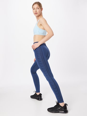 Hummel Skinny Sporthose in Blau