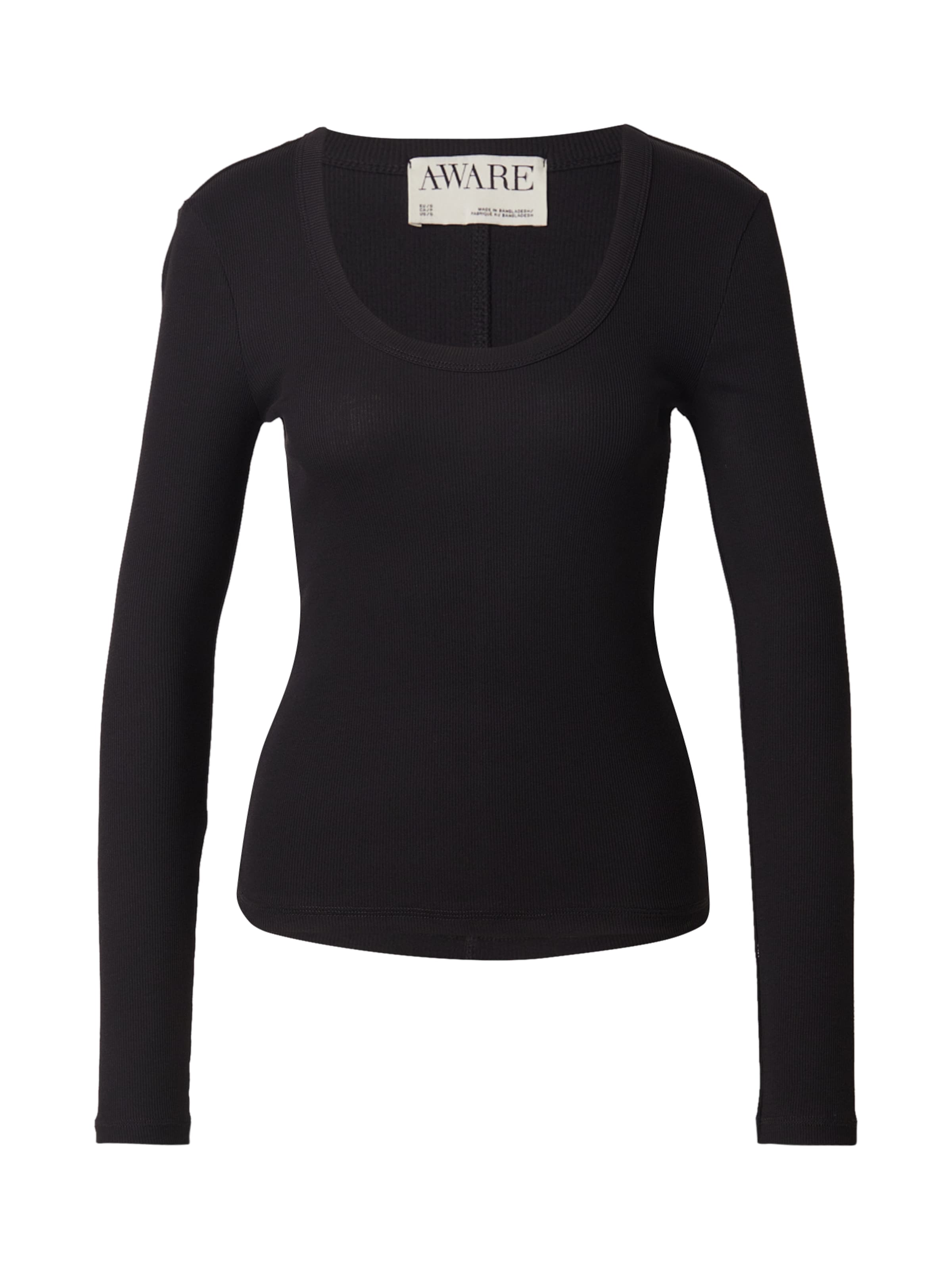 Aware Тениска 'AWSAFRAN' в черно: отпред