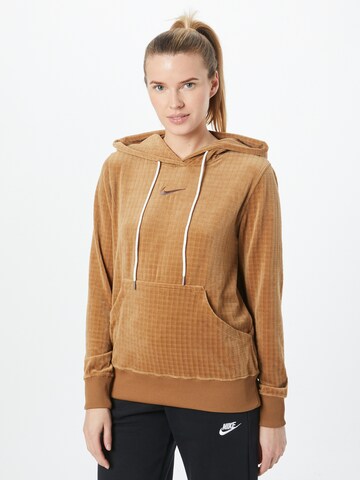 Nike Sportswear Sweatshirt in Bruin: voorkant