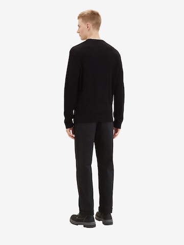 TOM TAILOR DENIM Pullover in Schwarz