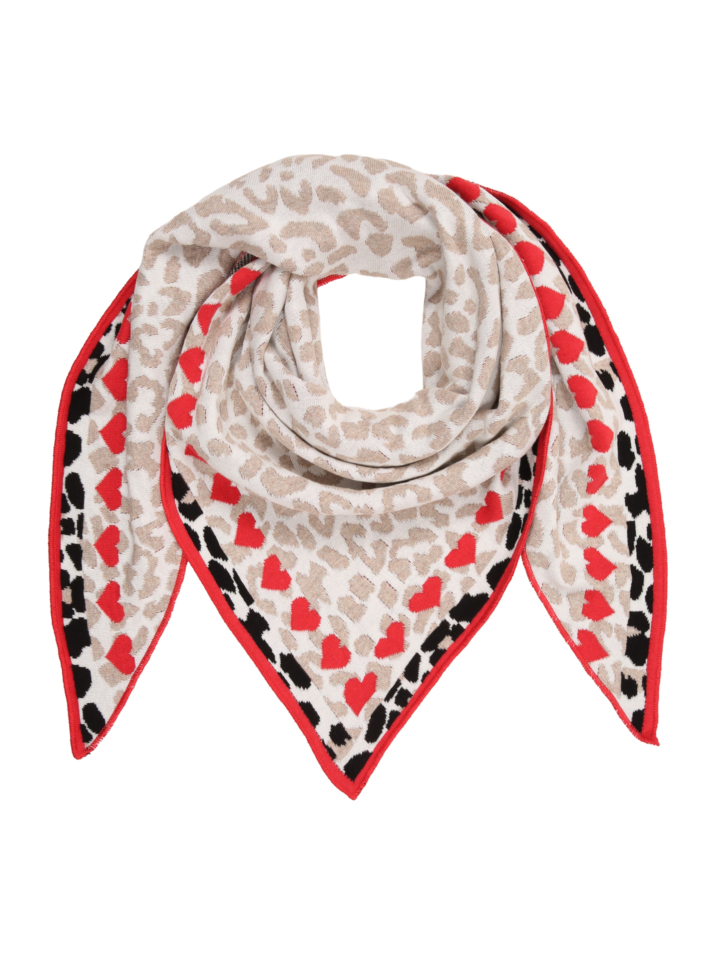 Écharpe Zwillingsherz en beige : devant