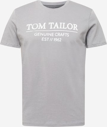 TOM TAILOR Тениска в сиво: отпред