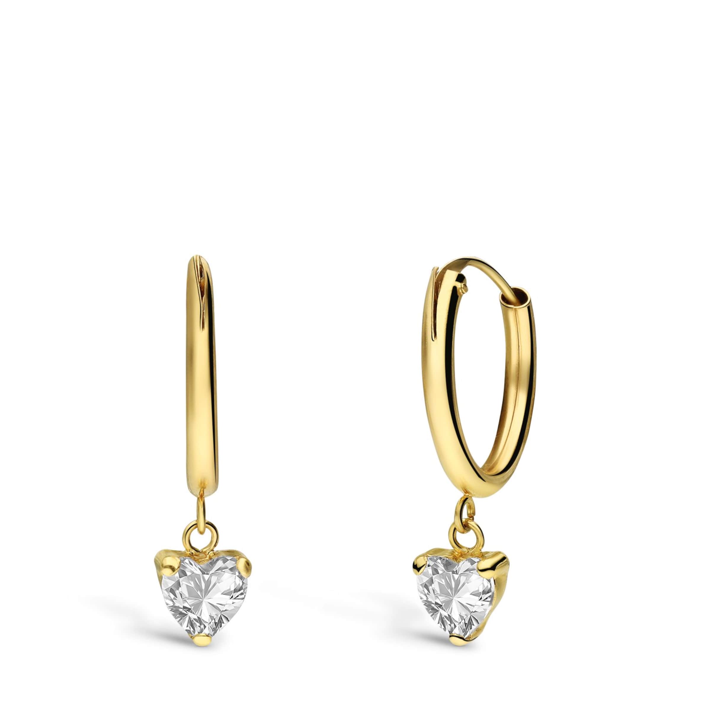 Lucardi Oorbellen 'Klassisch' in Goud: voorkant