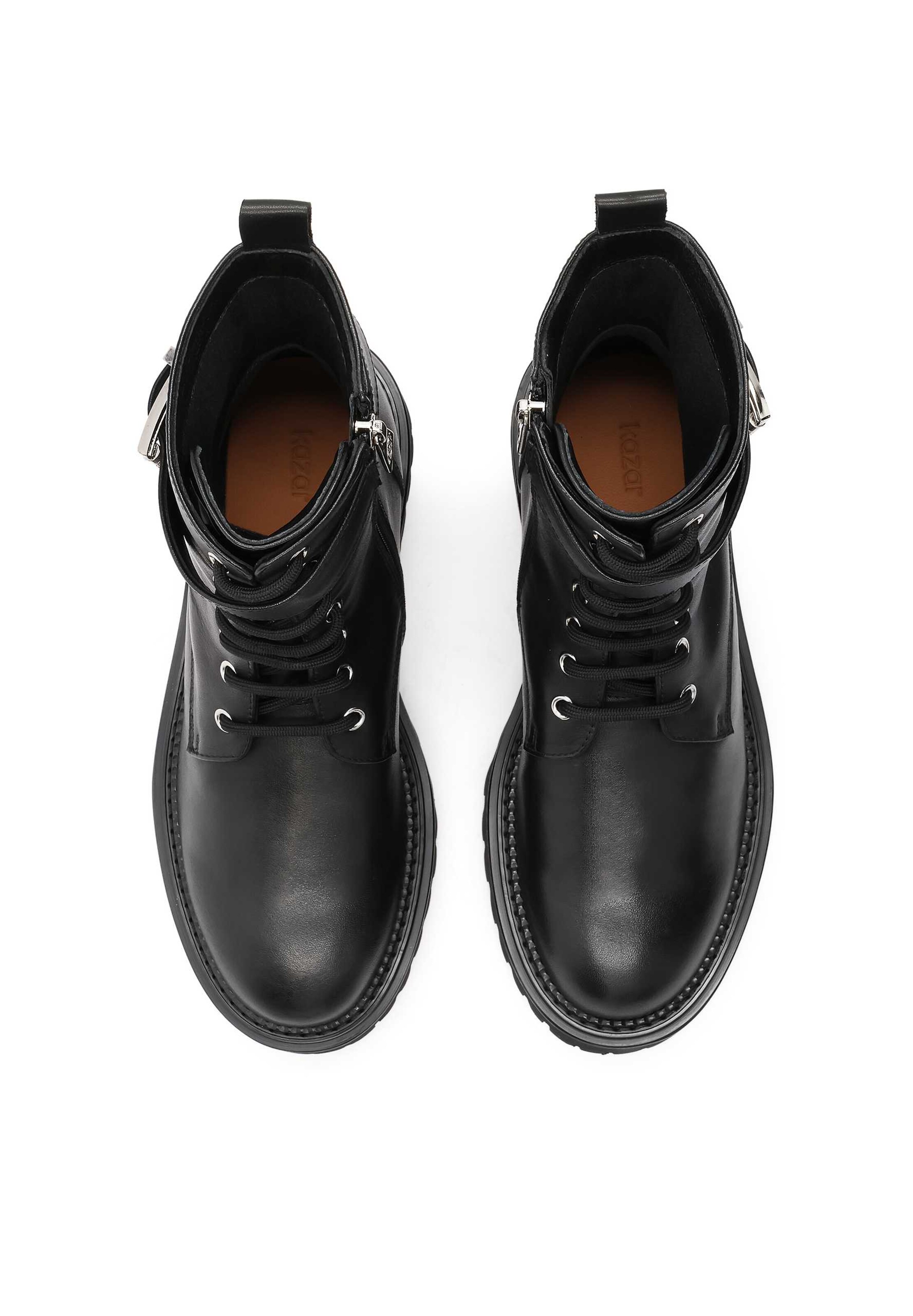 Kazar Ботинки на шнуровке в Черный