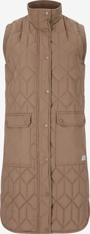 Weather Report Sportbodywarmer 'Beah' in Beige: voorkant