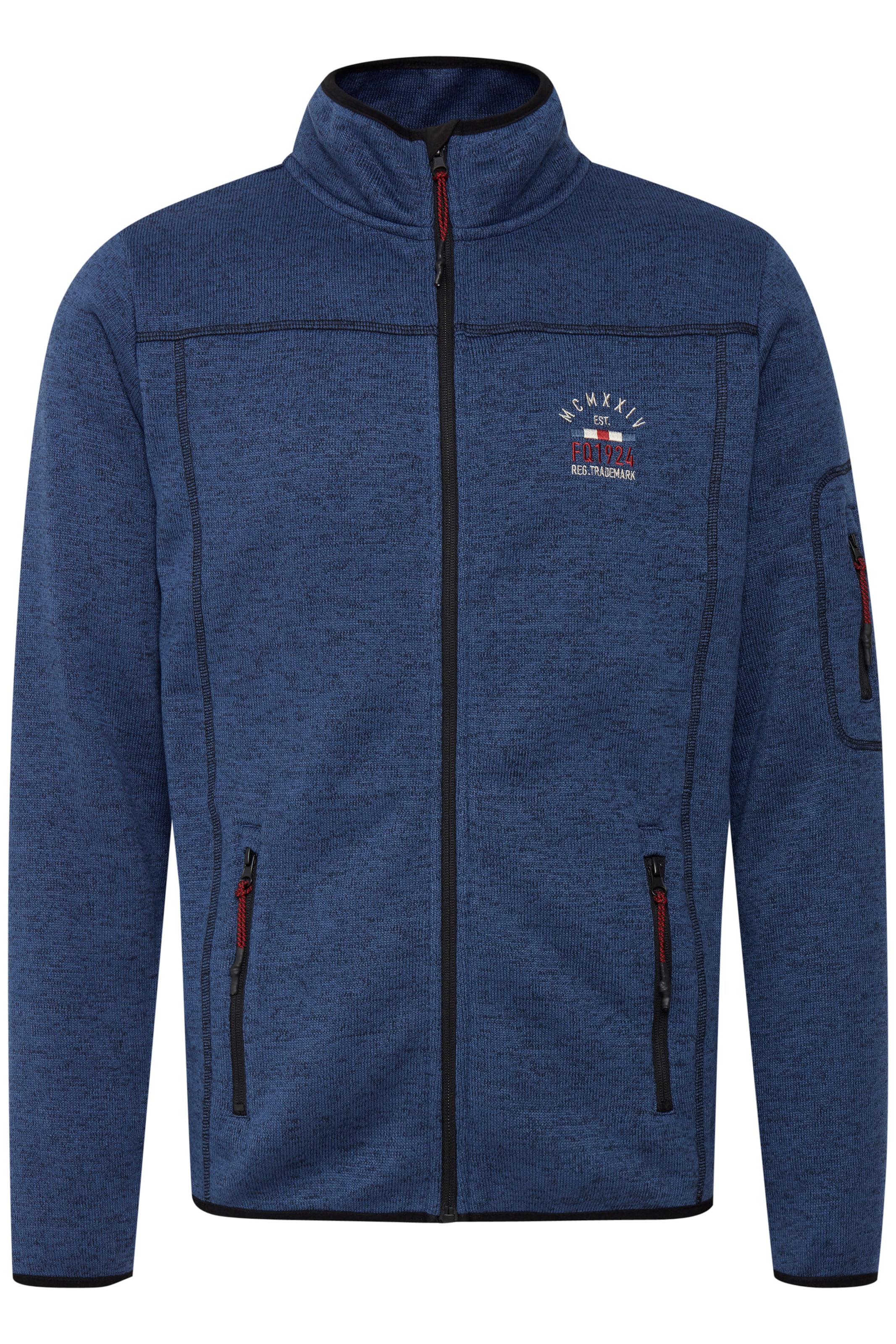 FQ1924 Fleece Jacket 'Bikker' in Blue: front