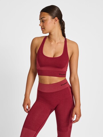 Hummel Bustier Sporttop in Rood: voorkant