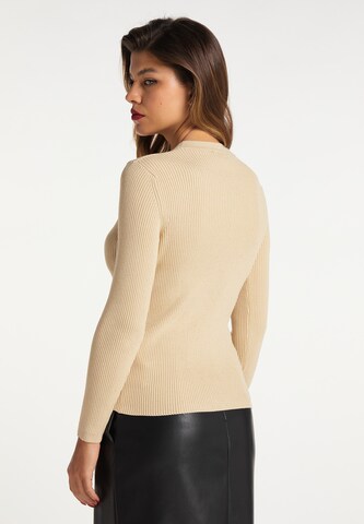 faina Knit Cardigan in Beige