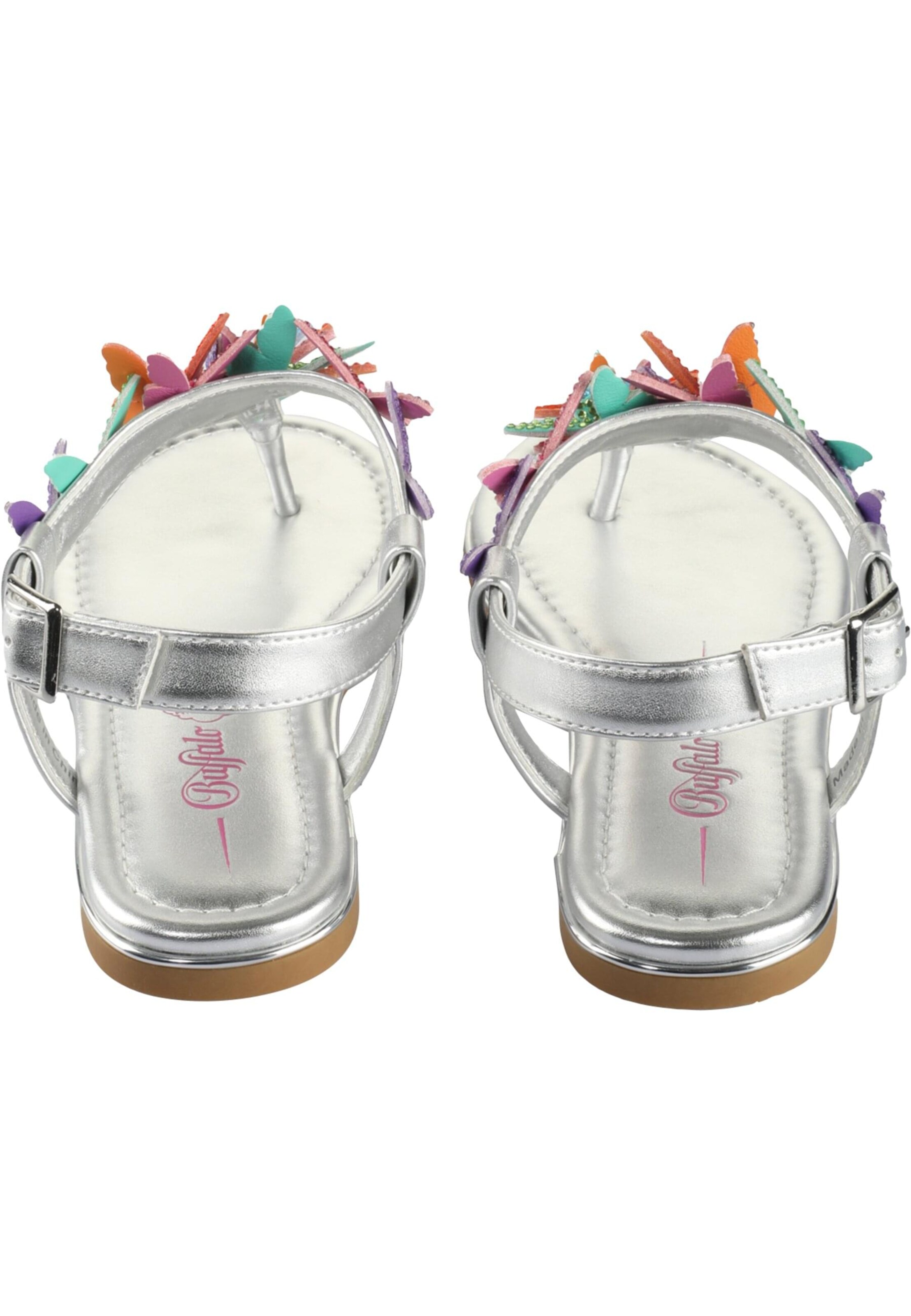 BUFFALO Žabky – stříbrná