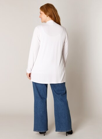 BASE LEVEL CURVY Knit Cardigan in White