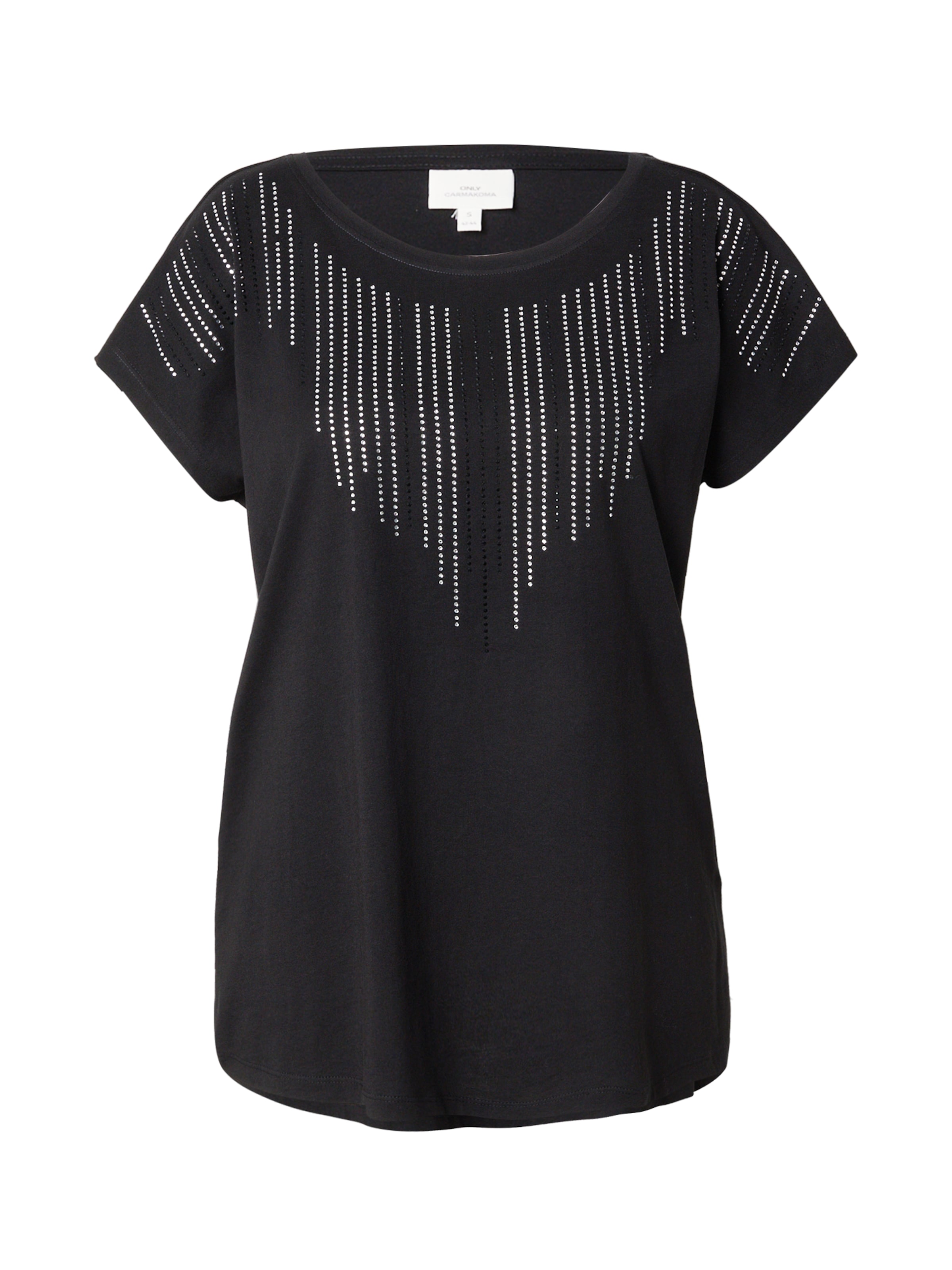 juoda ONLY Carmakoma Marškinėliai 'CARLULA': priekis