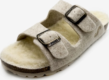 thies Pantolette 'thies 1856 ® Recycled Wool Sandal' in Beige: Vorderseite