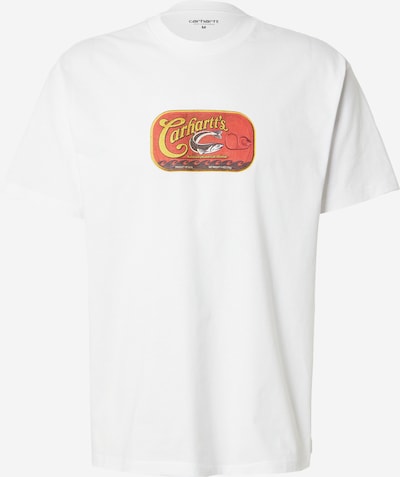 Carhartt WIP Majica 'Sardinas' u senf / antracit siva / hrđavo crvena / bijela, Pregled proizvoda