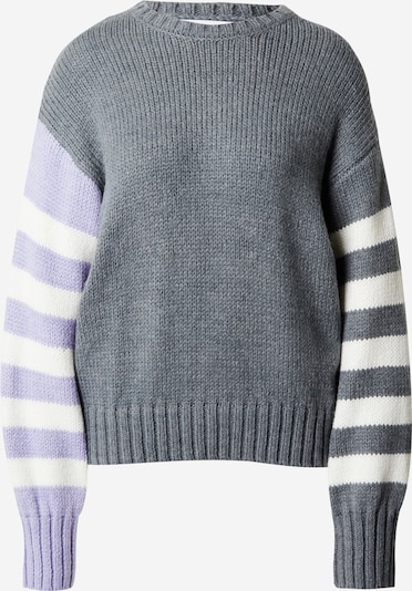 florence by mills exclusive for ABOUT YOU Pull-over 'Rested' en bleu-gris / lilas / blanc, Vue avec produit