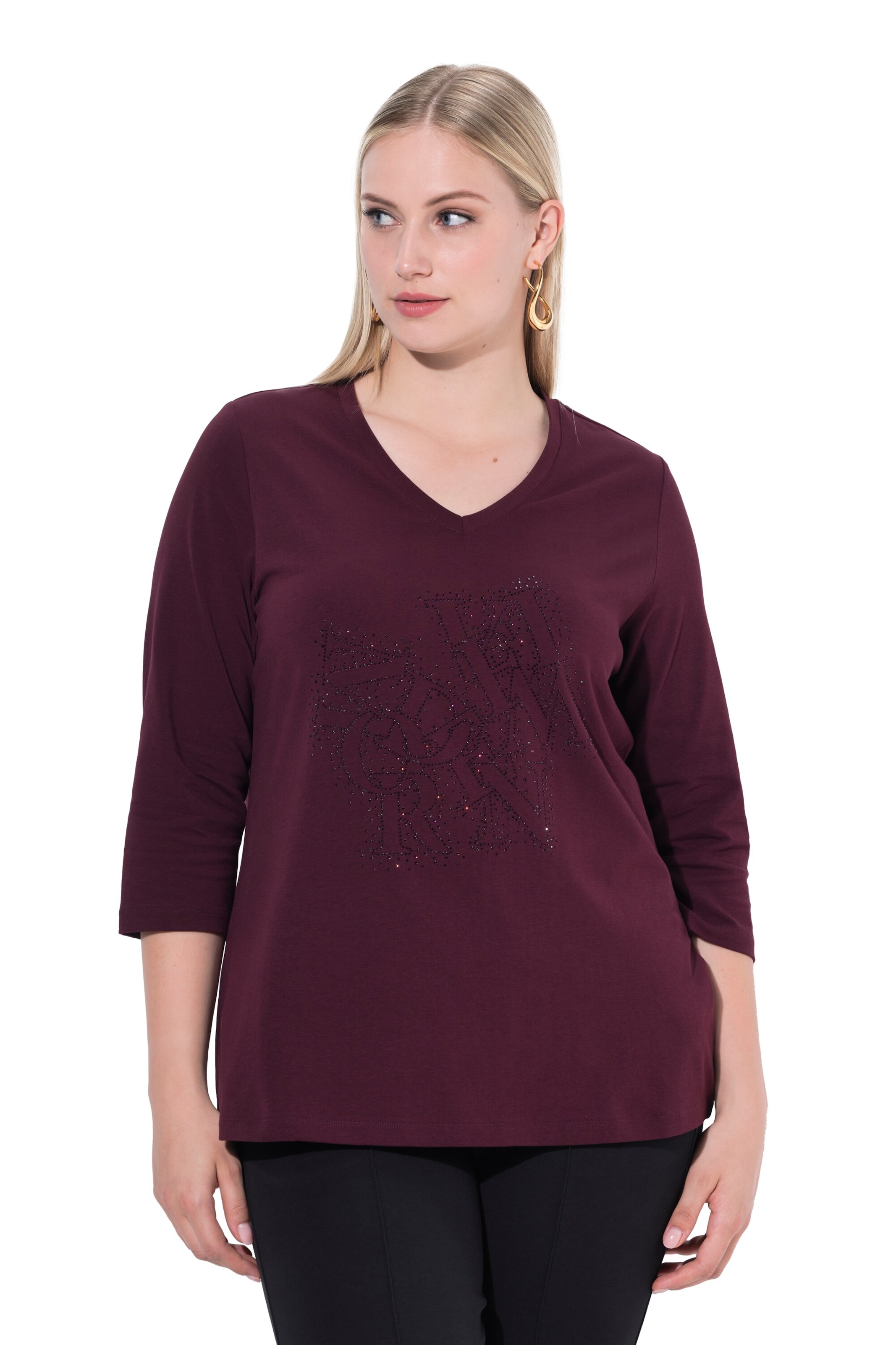 Ulla Popken Футболка в Лиловый: спереди