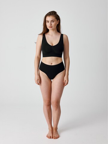 SNOCKS Shaping Tanga High Waist in Schwarz: Vorderseite