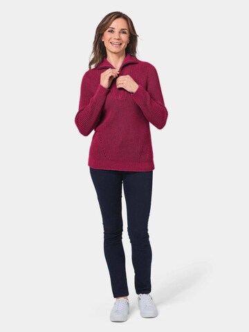 Goldner Pullover in Rot