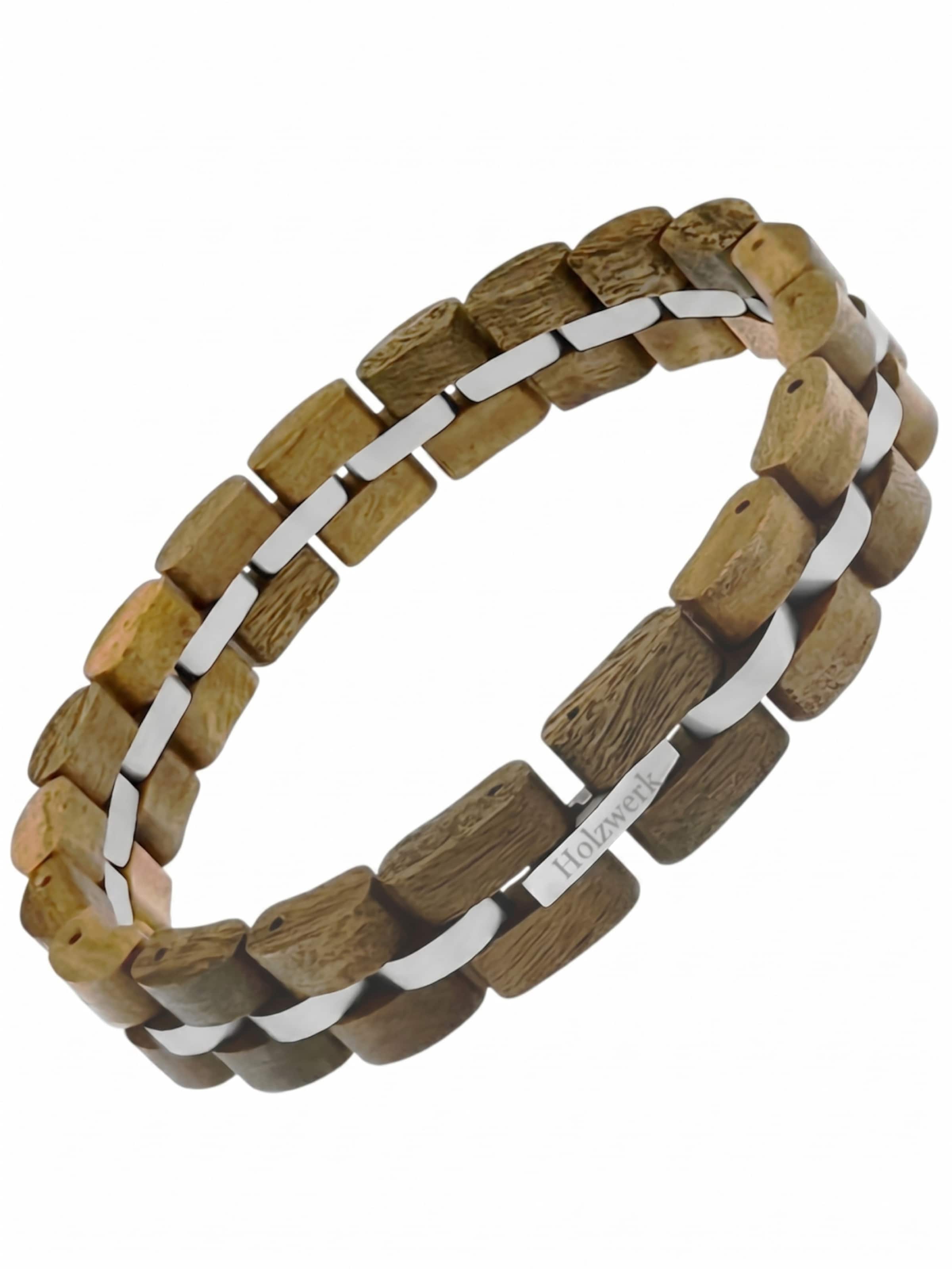 Holzwerk - Pulsera 'HANFSEE' en verde: frente