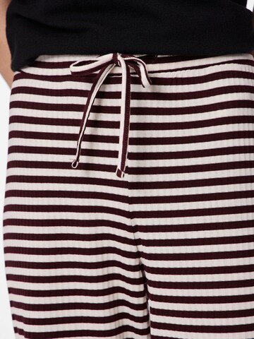 PIECES Wide leg Pants 'PCLaya' in Red