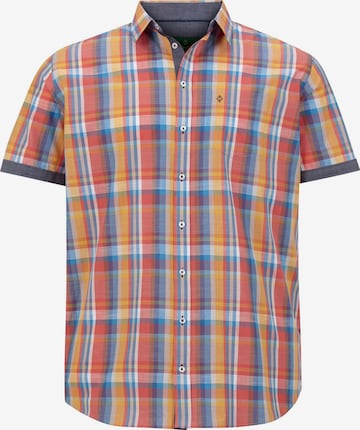 Charles Colby Comfort fit Button Up Shirt ' Duke Cormack ' in Orange: front