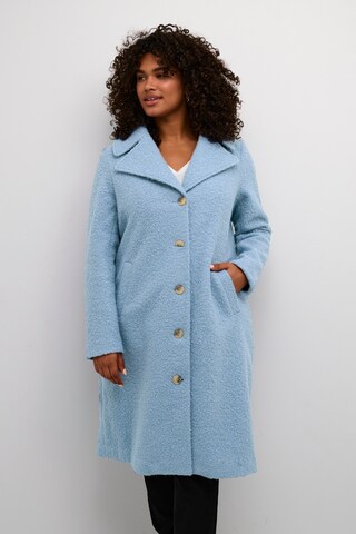 KAFFE CURVE Between-Seasons Coat 'Canni ' in Blue: front