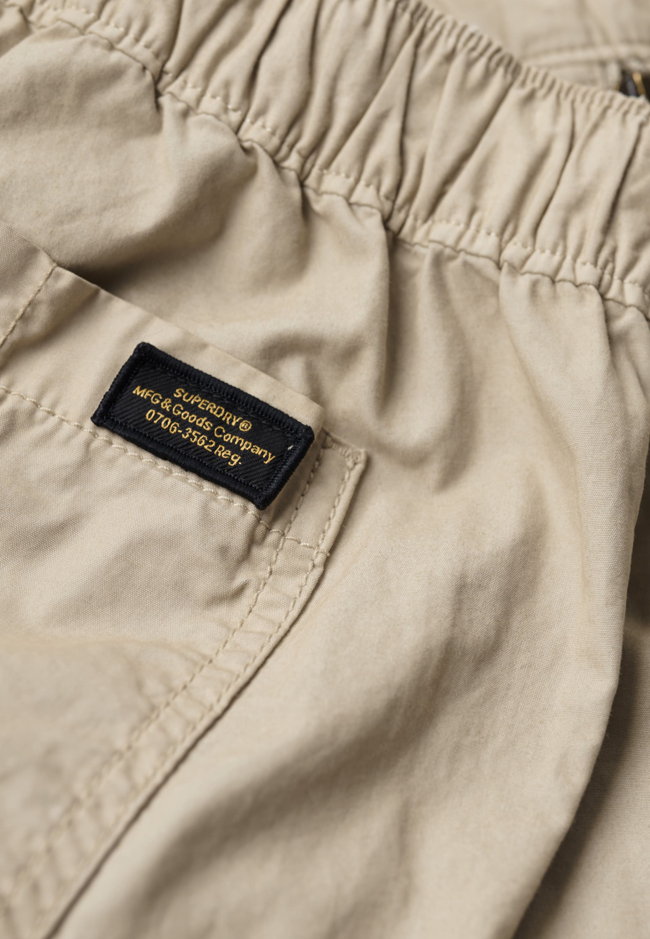 Superdry & Co Wide leg Cargo Pants in Beige