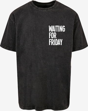 T-Shirt 'Waiting For Friday' Mister Tee en noir : devant
