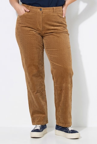 Ulla Popken Wide leg Pants in Brown: front