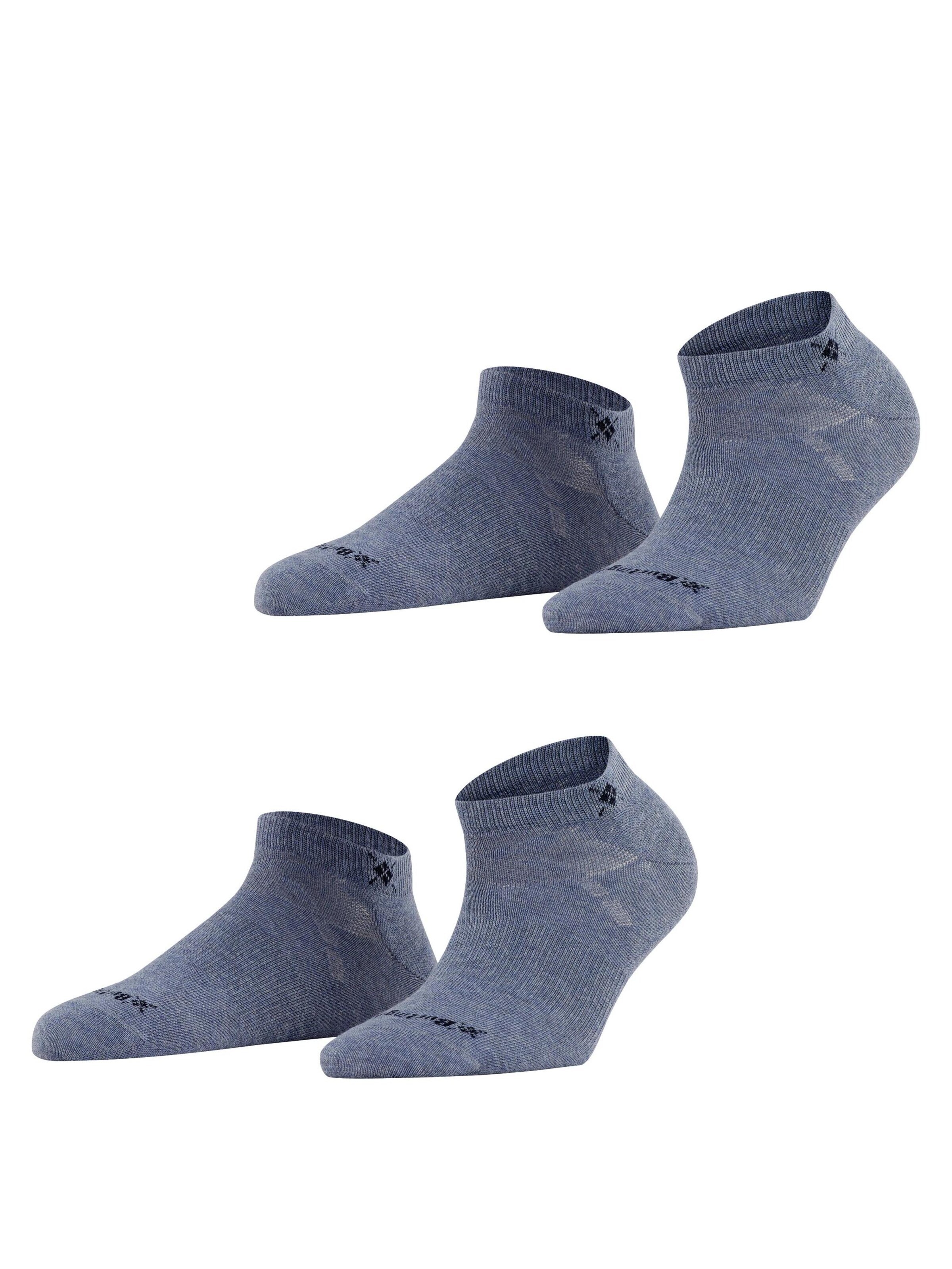 BURLINGTON Ankle Socks 'Everyday 2-Pack' in Blue: front